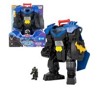 Fisher-Price Imaginext DC Super Friends Batman Traje mecánico volador de 36,83cm con luces, sonidos y movimiento, figura de acción de 7,6cm y accesorios de lanzador y discos, JDL03