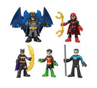 Fisher-Price Imaginext DC Super Friends Pack 5 Figuras Personajes con Accesorios, Juguete +3 años (Mattel HML03)