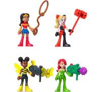 Fisher-Price Imaginext DC Super Friends Rivals - Juego de figuras con Wonder Woman Bumble Bee Harley Quinn e hiedra venenosa para niños a partir de 3 años