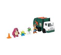 Fisher-Price Imaginext Disney Pixar Camión de la Basura de Toy Story Conjunto de Juego con Figuras de acción de Buzz Lightyear, Woody y Lotso de 7,6cm, Amigo alienígena y vehículo de Juguete, JLC41