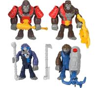 Fisher-Price Imaginext Imaginext Ejército Monos y Gorilas 4 Figuras con Accesorios de Juguete, +3 años