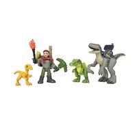 Fisher-Price Imaginext Imaginext Jurassic World Pack Sigue y rastrea Dinosaurios de Juguete con Figura y Accesorios, +3 años (Mattel HND46)