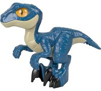 Fisher-Price Imaginext Jurassic World 3 Raptor XL Dinosaurio articulado de Juguete para niños +3 años (Mattel GWP07)