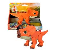 Fisher-Price Imaginext Jurassic World Aquilops Figura de acción de dinosaurio de 19,68cm con movimiento activado por los niños y púas que crecen, JGP99