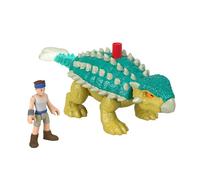 Fisher-Price Imaginext Jurassic World Campamento Cretácico Set de juego de Ben y Bumpy, dinosaurio anquilosaurio de juguete con figura ,+3 años (HVY19)