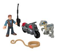 Fisher-Price Imaginext Jurassic World Dinosaur Toys Owen Grady & Blue Figura Playset para preescolar Play Play de ms de 3 aos