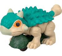 Fisher-Price Imaginext Jurassic World Dinosaurio, juguete de empuje Ankylosaurus con ruedas giratorias y movimiento de movimiento, 5.5 pulgadas de alto