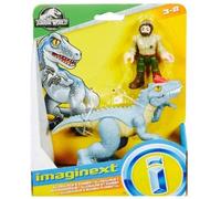 Fisher-Price Imaginext Jurassic World - Figura de dinosaurio Allosaurus y Ranger, paquete de 2 unidades para niños preescolares a partir de 3 años