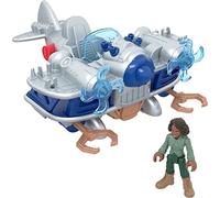 Fisher-Price Imaginext Jurassic World Kayla con biplano Figura con avión de Juguete y Accesorios, +3 años (Mattel HML45)
