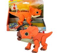Fisher-Price Imaginext Jurassic World Aquilops Figura de acción de dinosaurio de 19,68cm con movimiento activado por los niños y púas que crecen, JGP99