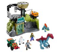 Fisher-Price Imaginext Jurassic World Set de Juego Laboratorio de Dinosaurios, con Las Figuras de Owen, Maisie y Dr. Grant, tericinosauria y dimetrodón y Accesorios, Juguete +3 años (HPT69)