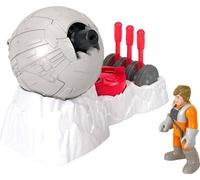Fisher-Price Imaginext Star Wars Toys - Lanzador de cañón de base rebelde con llave de personaje de metal Luke Skywalker para niños a partir de 3 años