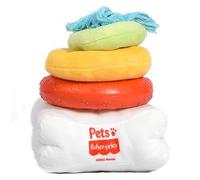 Fisher-Price Juguete apilable para mascotas Attack-A-Stack Chase & Toss Ring Stack para perros y cachorros | Juguete multifuncional para perros para estimulación mental