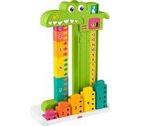 Fisher-Price Juguete de aprendizaje de preescolar Cocodrilo Aprende a sumar con 10 bloques apilables para contar, para niños y niñas a partir de 3 años, JCT13