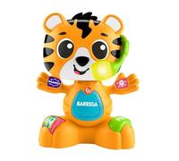 Fisher-Price Juguete educativo musical Tin el Tigre de BANDA ANIMAL, con luces, sonidos y grabación de voces, versión español + portugúes+ italiano + inglés, para bebés +9 meses (HYK91)