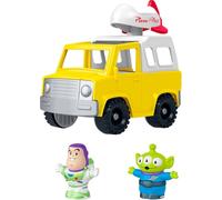 Fisher-Price - Juguete infantil Disney y Pixar Toy Story Pizza Planet Truck con zumbido y figuras alienígenas para niños a partir de 18 meses
