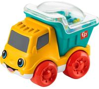 Fisher-Price Juguete para bebé Poppity Pop Dump Truck Push-Along Vehículo con actividades motoras finas para bebés a partir de 6 meses