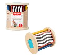 Fisher-Price Juguete Rodillo de Madera para Gatear bebés | Sonajero de madera, actividad sensorial y motriz, bebés y niños 6+ meses, JKH17
