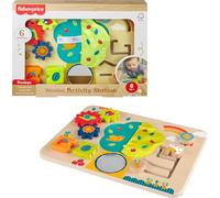 Fisher-Price Juguetes para Bebés Divertido Tablero de Juego de Madera para Bebés A partir de 6 Meses