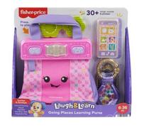 Fisher-Price Juguetes para bebés y niños pequeños, aprendiendo diversión sobre la marcha, bolsa interactiva y 4 accesorios, a partir de 6 meses, versión holandesa, RENT93