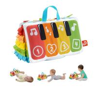 Fisher-Price Kick & Play Piano blandito pataditas, peluche con actividades, luces y sonidos, juguete para bebé recién nacido (Mattel HND54)