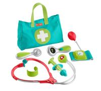 Fisher-Price Kit médico, juguete de imitación con estetoscopio y accesorios de medicina, con maletín de tela para transporte, juego de profesiones +3 años (HYH26)
