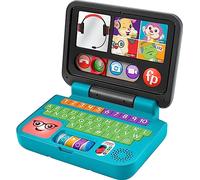 Fisher-Price Laugh & Learn Let's Connect Laptop - Edición en inglés del Reino Unido, Juguete electrónico con Contenido de Aprendizaje Smart Stages para bebés y niños pequeños
