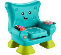 Fisher-Price Laugh & Learn - Silla inteligente de juguete de aprendizaje para niños pequeños con luces musicales y actividades para mayores de 1 año, color verde azulado