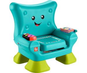 Fisher-Price Laugh & Learn - Silla inteligente de juguete de aprendizaje para niños pequeños con luces musicales y actividades para mayores de 1 año, color verde azulado