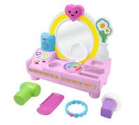 Fisher-Price Laugh & Learn Tocador Let's Get Ready para bebés, Conjunto de Juego Musical y 4 Accesorios para Juego de imitación, a Partir de 1 año, versión multilingüe, JNV91