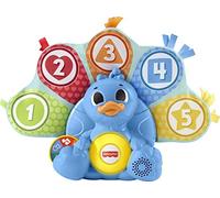 Fisher-Price Linkimals Juguete de Despertar Adán el Pavo Real versión Francesa, Luces y música interactivas, números y Colores, Juguete Niño, a Partir de 9 Meses, HNN75