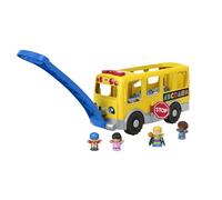 Fisher-Price Little People Autobús Escolar Grande Juguete de Arrastre con 4 Figuras, bebés +1 año, versión español (GTL68)