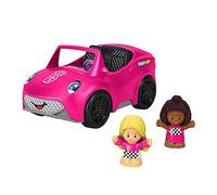 Fisher-Price Little People Barbie descapotable Infantil | Coche para empujar, 2 figuras, música y sonidos, motricidad fina, juego imaginativo, +18 meses, HJN53