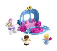 Fisher-Price Little People Disney Princesas Conjunto de Juego Carroza de Baile de Cenicienta con Figuras para Juegos de imitación, Juguete para niños y niñas a Partir de 18 Meses, HGP76