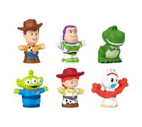 Fisher-Price Little People Disney y Pixar Toy Story Set Figuras 6 | Buzz Lightyear, Woody, Jessie, Rex, Alien, Forky, para niños de 18+ meses, JLM24