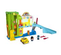Fisher-Price Little People Garaje Aprendizaje Set de Juego con Figuras, Sonidos y Accesorios, Juguete para bebés +1 año, versión español + portugués + Italiano + inglés (HRB34)