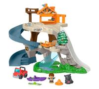 Fisher-Price Little People Gran Montaña Juego para Niños Pequeños | 46 cm X 61 cm, 1 vehículo, 2 figuras, 3 accesorios, desarrolla la motricidad, para niños 1+ años, JJY77