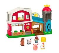 Fisher-Price Little People Granja de animales multilingüe | Italiano, español, portugués, inglés, set musical, 5 figuras, contenido Smart Stages, para peques a partir de 1 año, JGX09