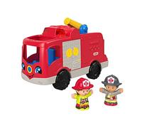 Fisher-Price Little People Helping Others Fire Truck - Edición multilingüe, camión de Bomberos de Juguete Musical con Figuras para niños pequeños y preescolares de 1 a 5 años, HJN38