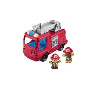 Fisher-Price Little People HYR88 - Camión de Bomberos para niños de Juguete con música y 2 Figuras para niños a Partir de 1 año, versión multilingüe