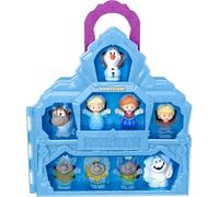 Fisher-Price Little People - Juguete para niños pequeños de Disney Frozen Carry Along Castle Case Playset con figuras para juegos de simulación para niños a partir de 18 meses