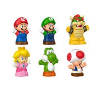 Fisher-Price Little People Mi Set Mario de 6 Figuras | Juego de imitación con figuras de Mario, Luigi, Peach, Toad, Yoshi y Bowser, niños desde 18 meses, JHG63