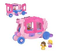Fisher-Price Little People Princesas Disney carruaje musical | Set con figuras de Bella y Rapunzel para juego simbólico, a partir de 18 meses