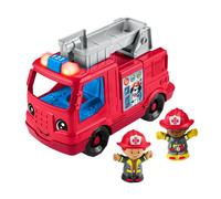 Fisher-Price Little People Toddler Toy Fire Truck Musical Push-Along Vehicle wit