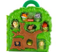 Fisher-Price Little People Toddler Toy Forest Friends Carry Case Playset with Animal Figures for Pretend Play Kids Ages 1+ Years