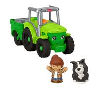 Fisher-Price Tractor de arrastre Little People JGX12 – vehículo musical con 2 figuras, desde 1 año
