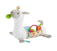 Fisher-Price Llama para Tiempo Boca Abajo Grow-with-Me | Mantita con peluche, espejo mordedor extraíble y sonajeros, habilidades sensoriales y motoras, 0+ meses, GLK39