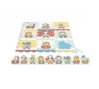 Fisher Price - Manta Puzle Foam Bebé 2 en 1- Alfombra Infantil Educativa con Números y Animales- Libre de BPA - 18 Piezas de 30.5x30.5 cm - + 18 Meses (Deqube 911D00191)