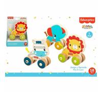 Fisher Price Mod Sdos - Animales de Madera con Ruedas