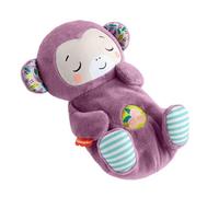 Fisher-Price Mono Morado Hora de Dormir Juguete para bebés, sonajero portátil de Peluche con Movimiento de respiración y Luces para bebés recién Nacidos a Partir de 0 Meses, JLH41